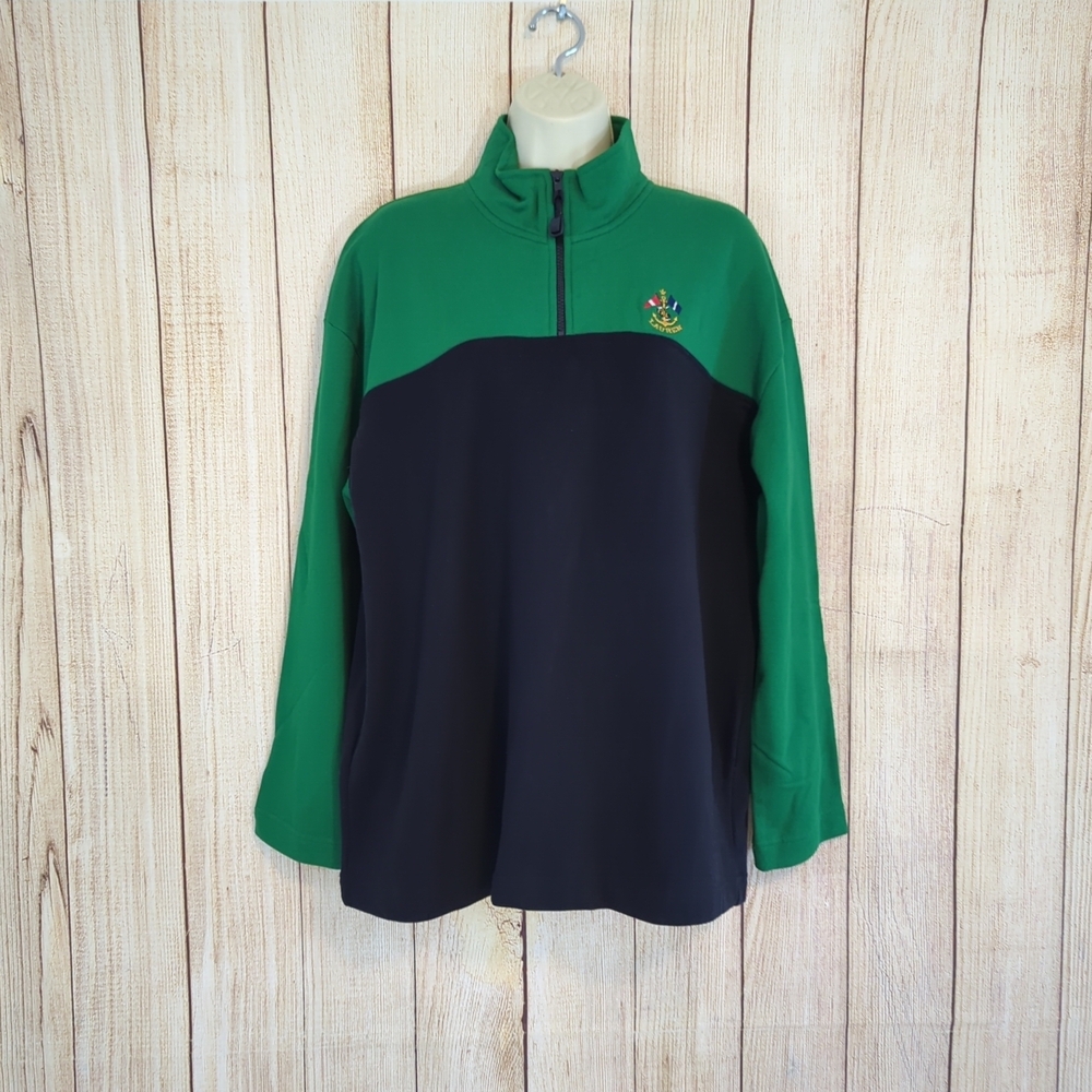 Vintage Lauren Ralph Lauren preppy Color Block 1/4 Zip Pullover